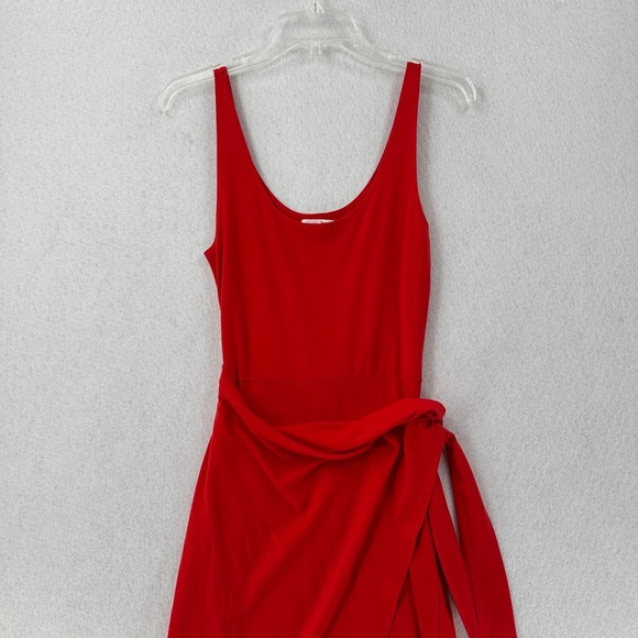 Reformation Jeans Dress Kaila Wrap Tank Midi Women's Size Small Red - Picture 5 of 11
